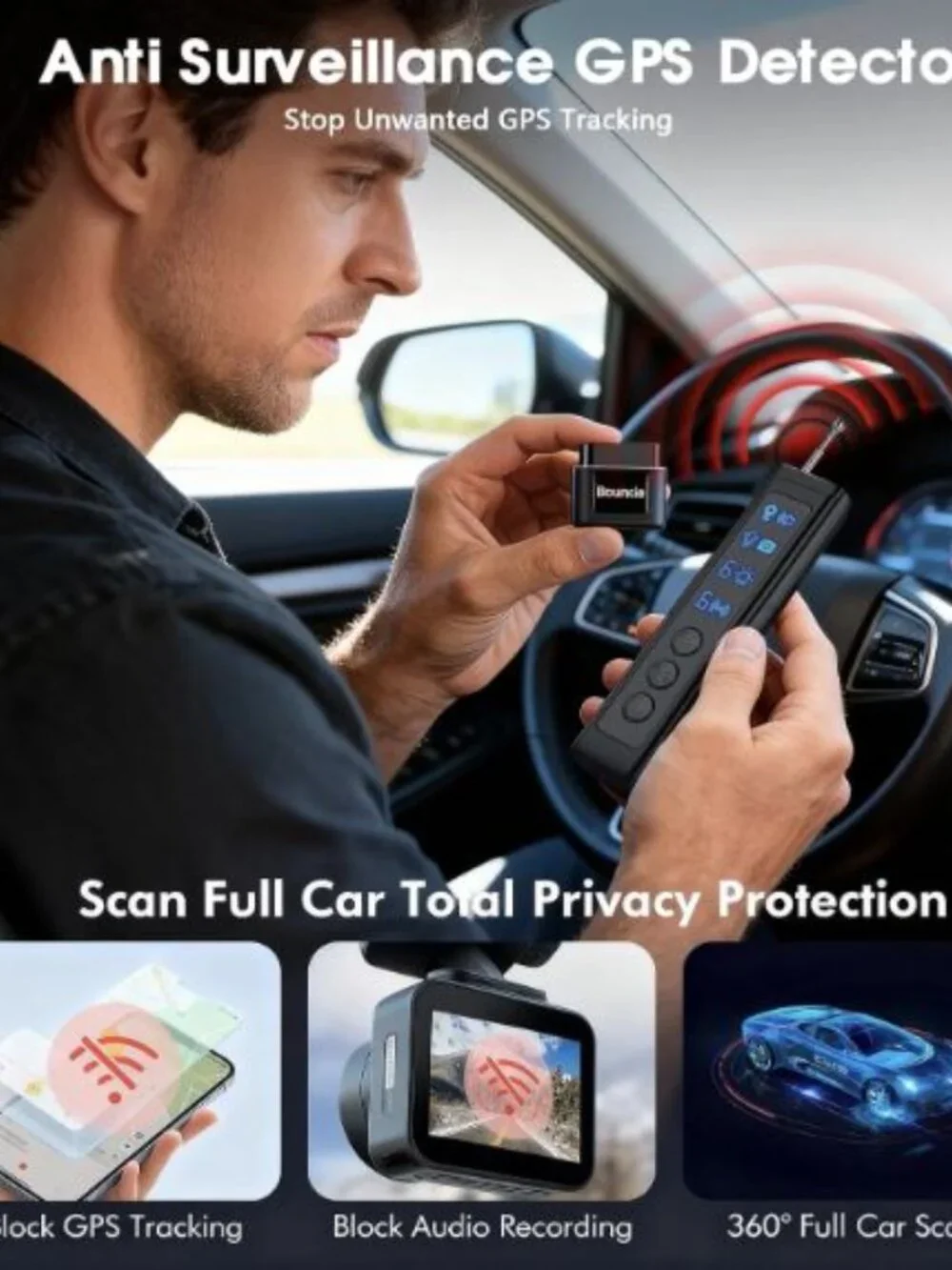 Hidden Anti Spy Wireless Camera Wifi Gps Tracker Detector Scanner Security